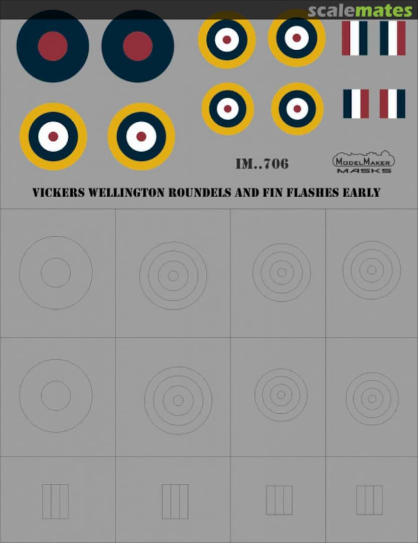 Contents Vickers Wellington - Roundels and Fin Flashes Early IM48706 ModelMaker Contents Vickers Wellington - Roundels and Fin Flashes Early IM48706 ModelMaker