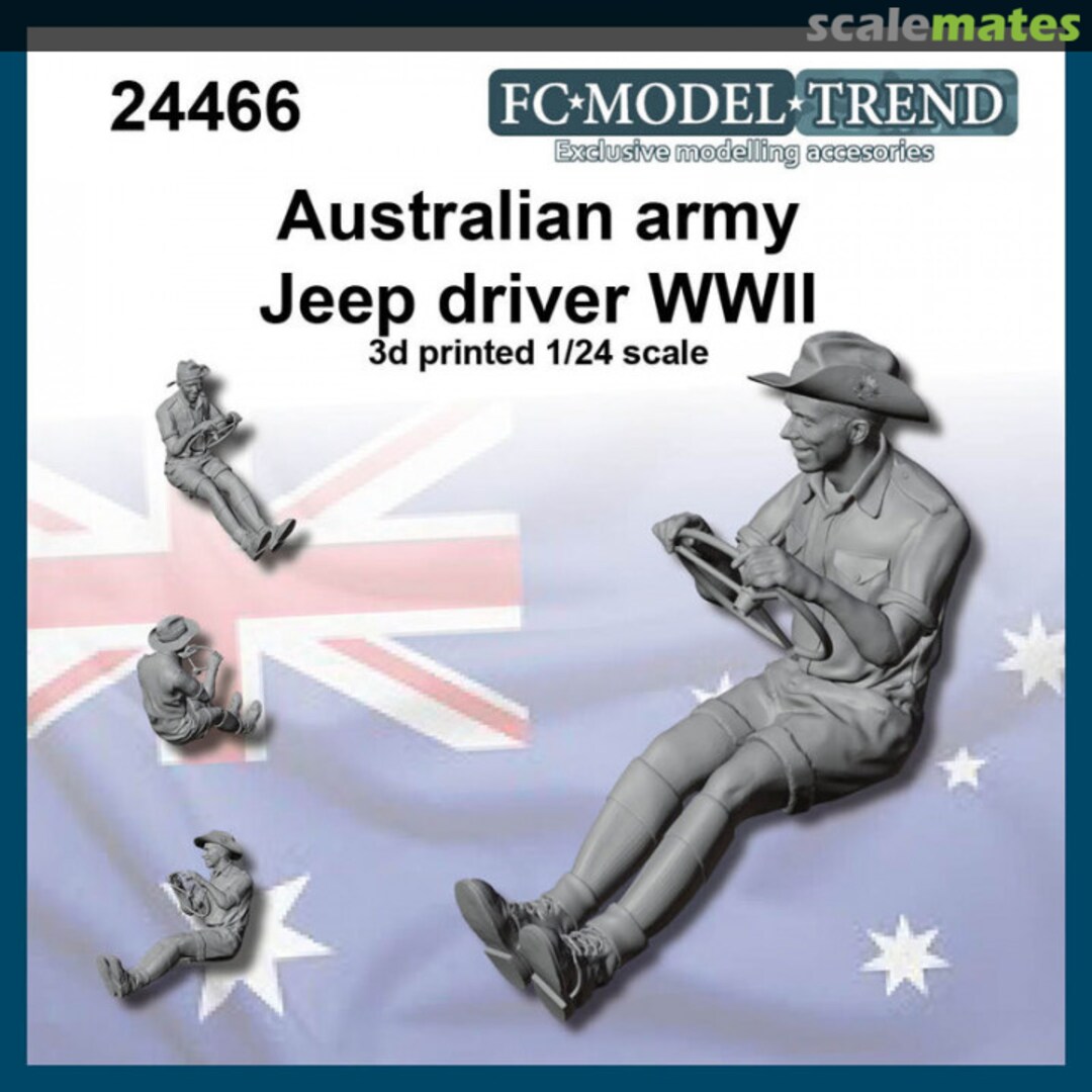 Boxart Australian Army Jeep Driver WWII 24466 FC Model Trend