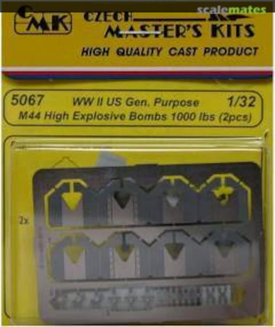 Boxart WW II US General Purpose M44 HE Bombs 1000 lb (2 pcs) 5067 CMK