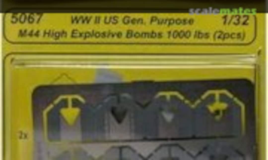 1:32 WW II US General Purpose M44 HE Bombs 1000 lb (2 pcs) (CMK 5067) 5067