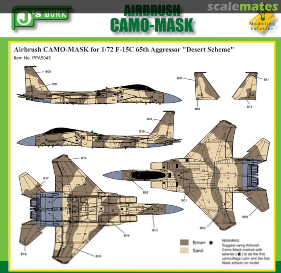 Boxart Marking Mask for F-15C 65th Aggressor PPA5045 J's Work Boxart Marking Mask for F-15C 65th Aggressor PPA5045 J's Work