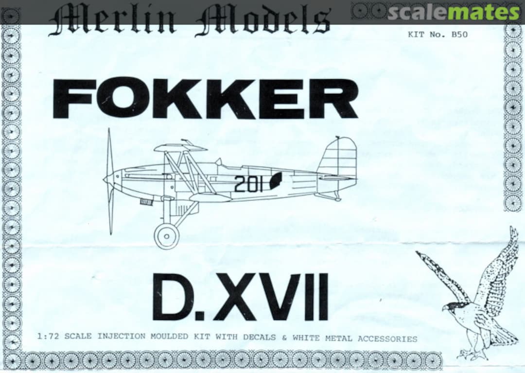 Boxart Fokker D.XVII B50 Merlin Models Boxart Fokker D.XVII B50 Merlin Models