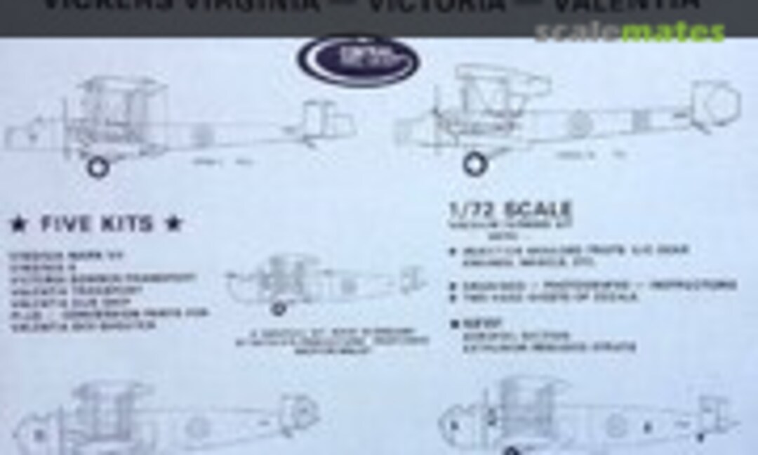 1:72 Vickers Virginia x 2, Victoria, Valentia x 2 - 5 in 1 (Contrail Unknown) Unknown