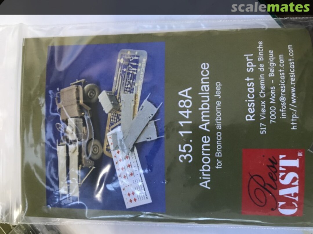 Boxart Airborne Ambulance for Bronco airborne jeeps 35.1148A Resicast Boxart Airborne Ambulance for Bronco airborne jeeps 35.1148A Resicast
