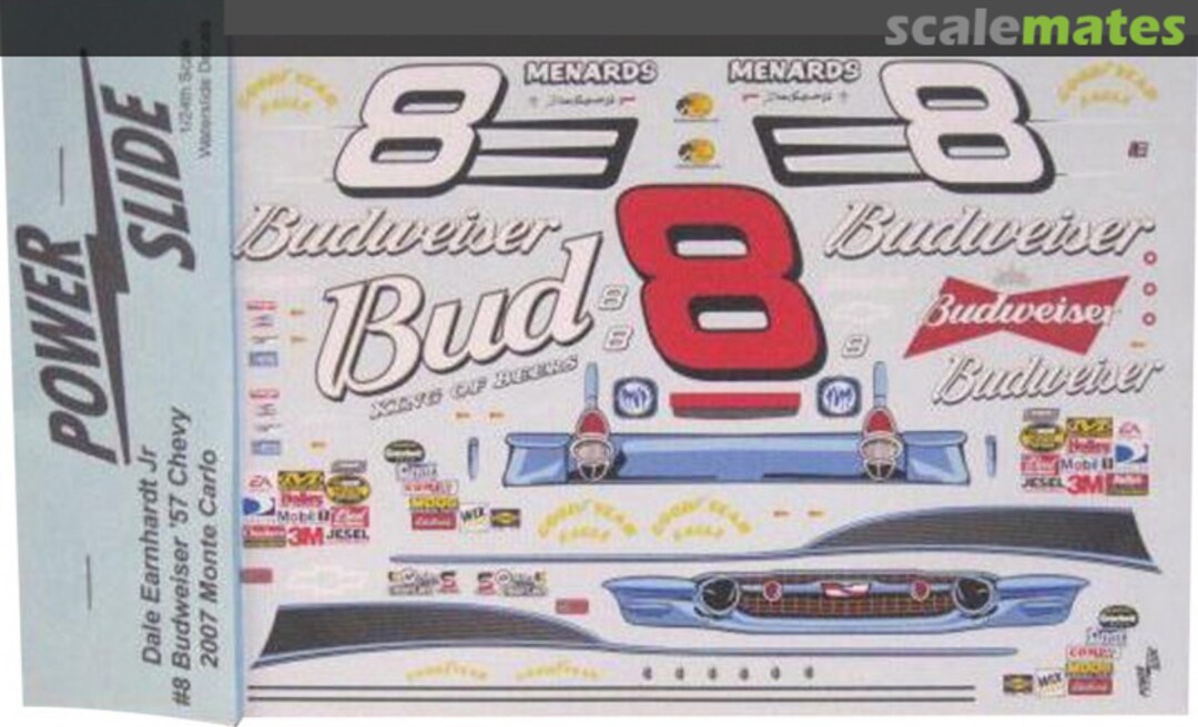 Boxart NASCAR Chevy #8 Dale Earnhardt Jr. 2007 PWS-44 Powerslide Decals Boxart NASCAR Chevy #8 Dale Earnhardt Jr. 2007 PWS-44 Powerslide Decals