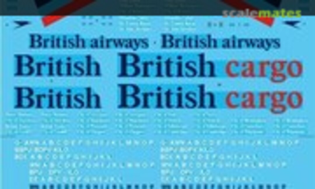 1:144 British Airways Boeing 747-100/200/400 (26 Decals STS44131a)