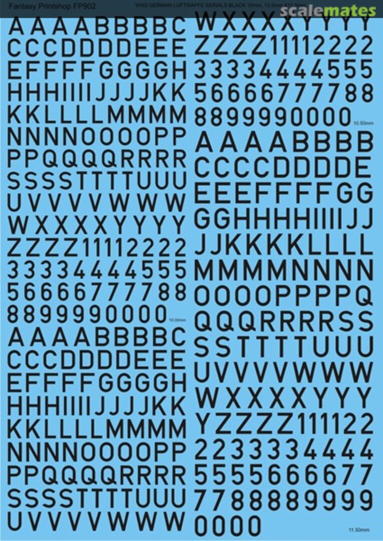 Boxart WWII German Serials 10, 10.5, 11.5mm Black FP902B Fantasy Printshop Boxart WWII German Serials 10, 10.5, 11.5mm Black FP902B Fantasy Printshop