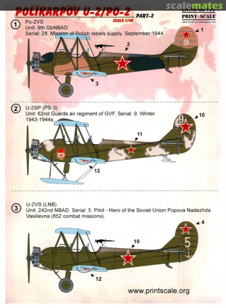 Boxart Polikarpov U2/Po-2 48-177 Print Scale Boxart Polikarpov U2/Po-2 48-177 Print Scale