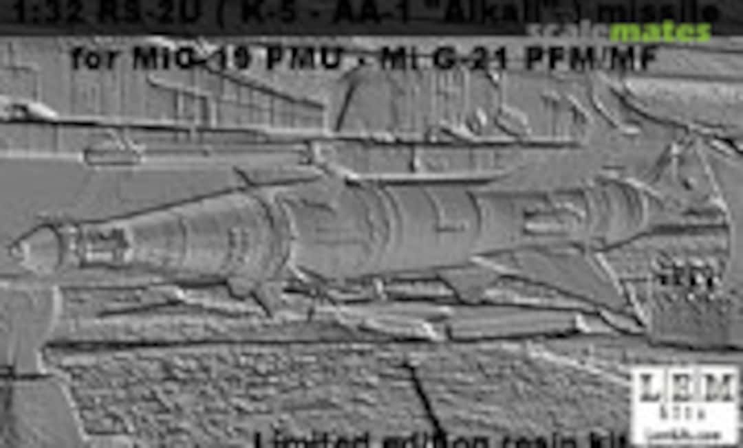 1:32 RS-2U (K-5) missiles for MiG-19 PMU - MiG-21 PFM/MF (LEM Kits SW32006) SW32006