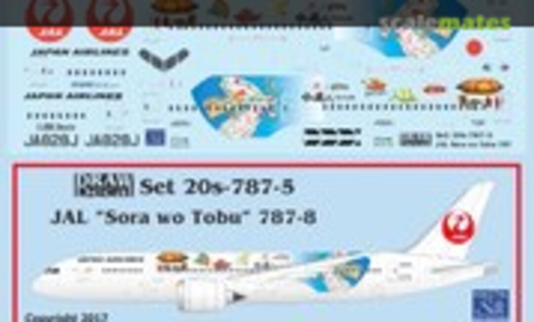 1:200 Japan Airlines “Sora wo Tobu” 787-8 Dreamliner (Draw Decal 20-787-5) 20-787-5