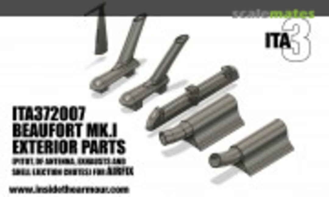 1:72 Bristol Beaufort Mk.I small exterior parts (Inside the Armour ITA3 ITA372007)