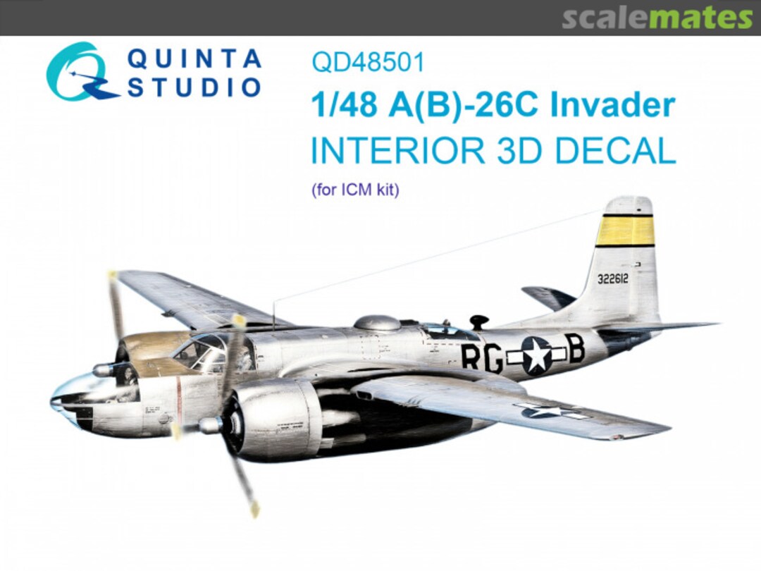 Boxart A(B)-26C Invader interior 3D decals QD48501 Quinta Studio Boxart A(B)-26C Invader interior 3D decals QD48501 Quinta Studio