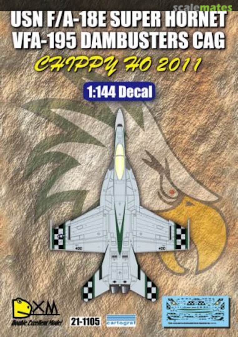 Boxart F-18E Super Hornet VFA-195 Chippy Ho 2011 21-1105 Double Xcellent Model Boxart F-18E Super Hornet VFA-195 Chippy Ho 2011 21-1105 Double Xcellent Model
