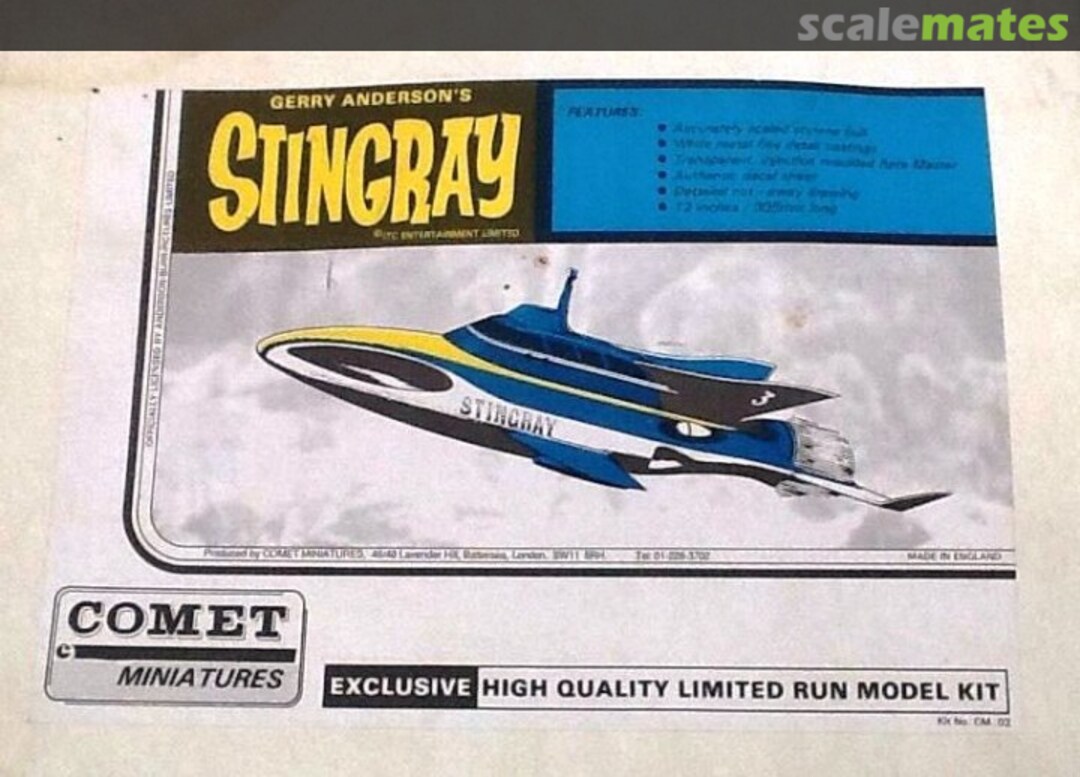 Boxart Gerry Anderson's Stingray CM02 Comet Miniatures Boxart Gerry Anderson's Stingray CM02 Comet Miniatures