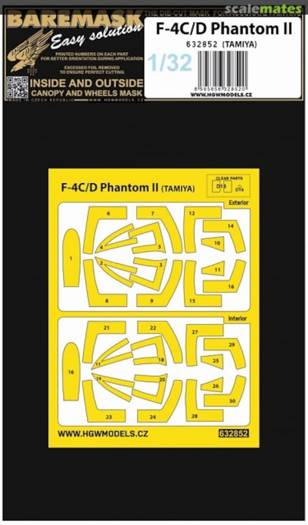 Boxart F-4C/D Phantom - Masks - Tamiya - 632852 HGW Models Boxart F-4C/D Phantom - Masks - Tamiya - 632852 HGW Models