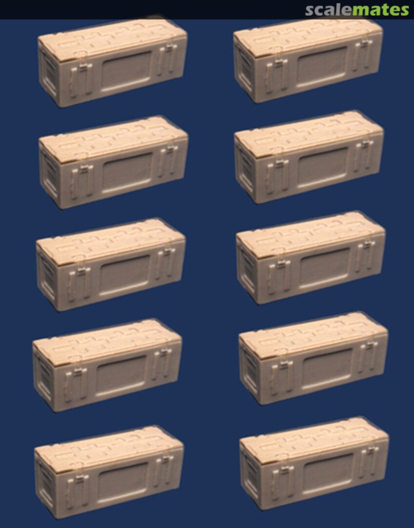 Boxart P59 Ammo Boxes for 25Pdr and hand incendiaries (10) FS35234 Firestorm Models