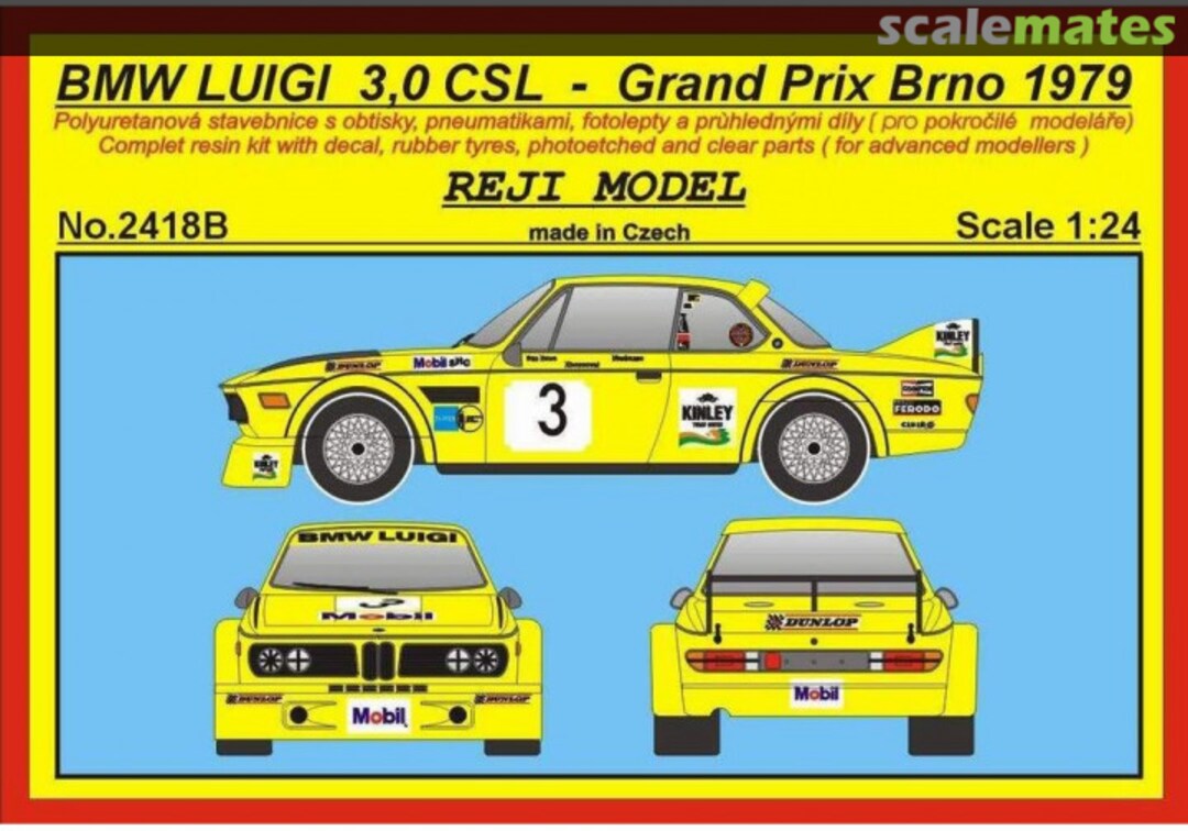 Boxart BMW 3,5 CSL "Kinley Tonic" 2418B REJI Model Boxart BMW 3,5 CSL "Kinley Tonic" 2418B REJI Model