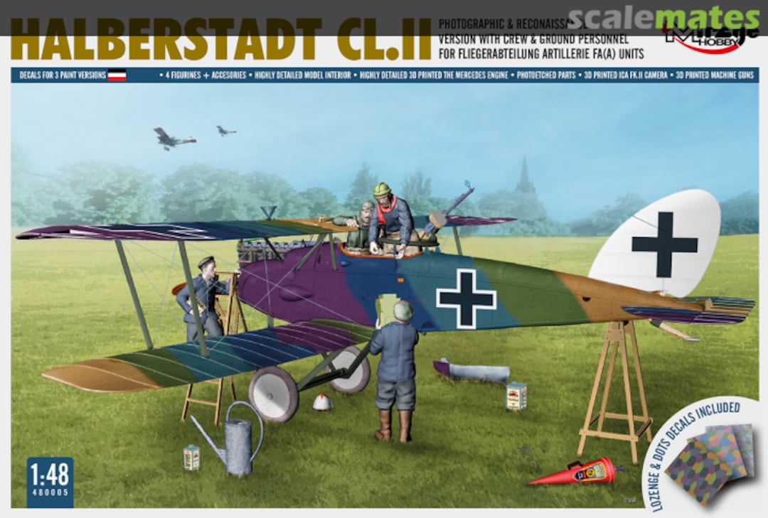 Boxart Halberstadt CL.II Photo & Recce version 480005 Mirage Hobby Boxart Halberstadt CL.II Photo & Recce version 480005 Mirage Hobby