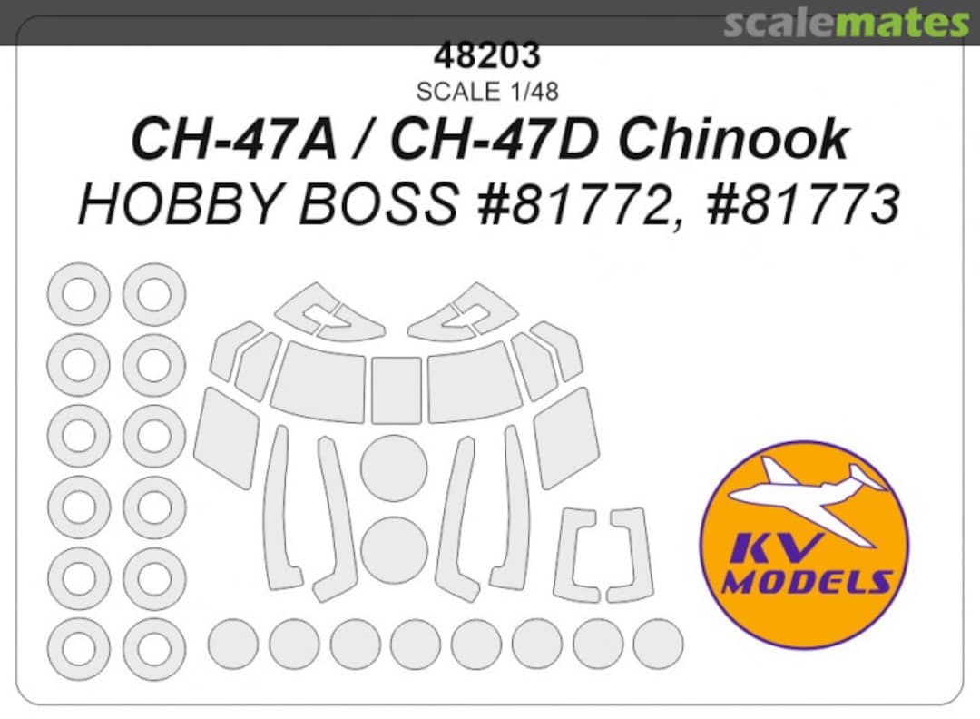 Boxart CH-47A / CH-47D Chinook 48203 KV Models Boxart CH-47A / CH-47D Chinook 48203 KV Models