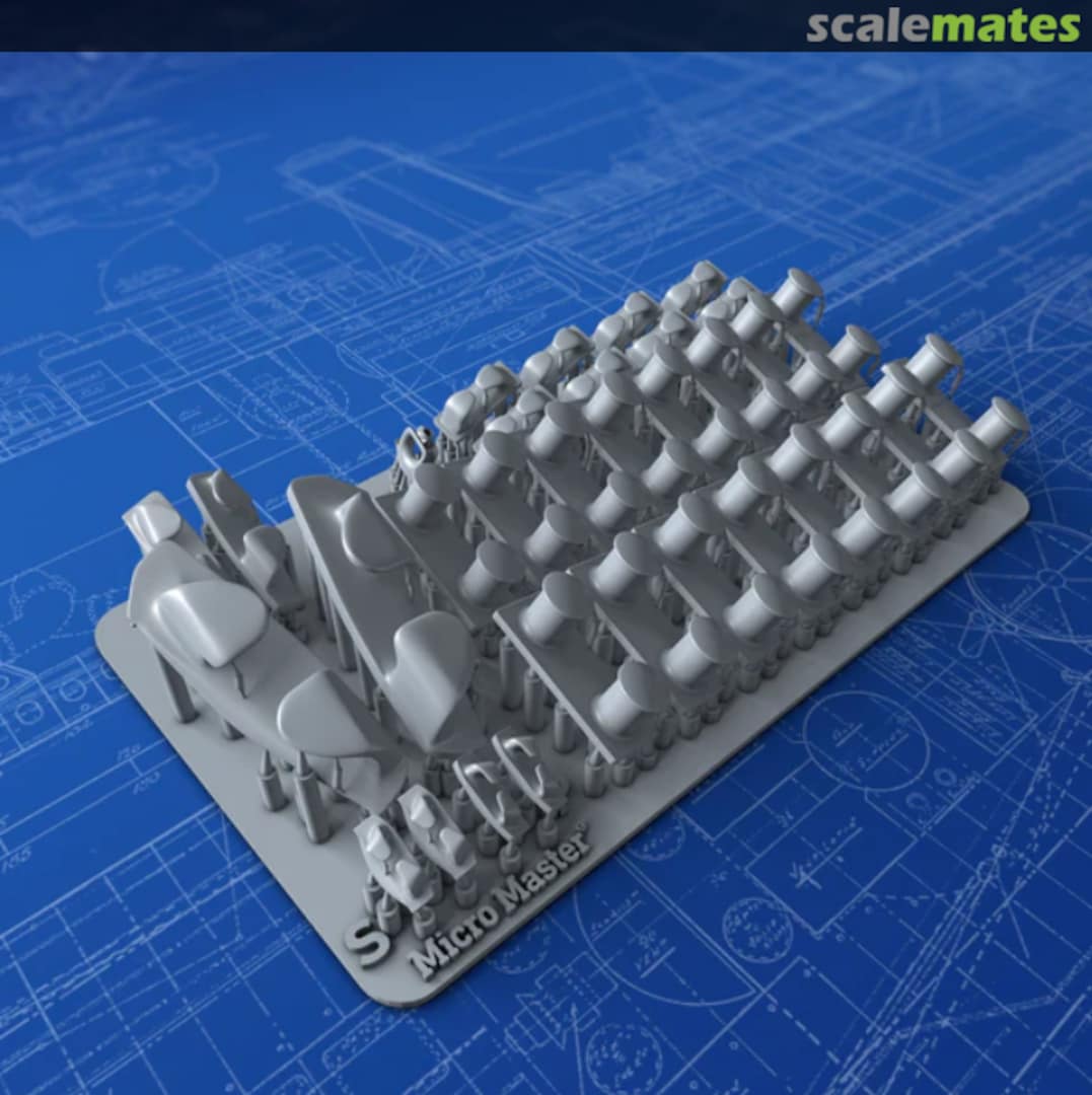 Boxart Bollard & Fairlead Set MM1575P Micro Master Boxart Bollard & Fairlead Set MM1575P Micro Master