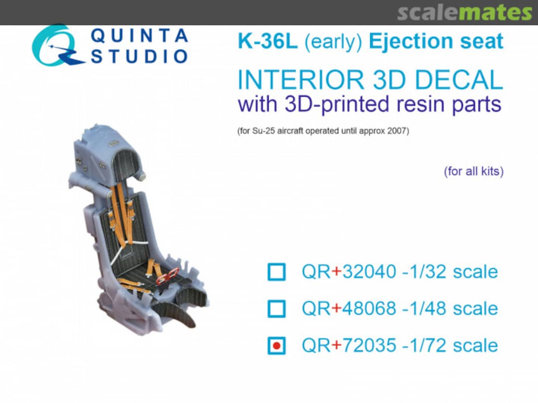 Boxart K-36L (early) ejection seat QR+72035 Quinta Studio Boxart K-36L (early) ejection seat QR+72035 Quinta Studio