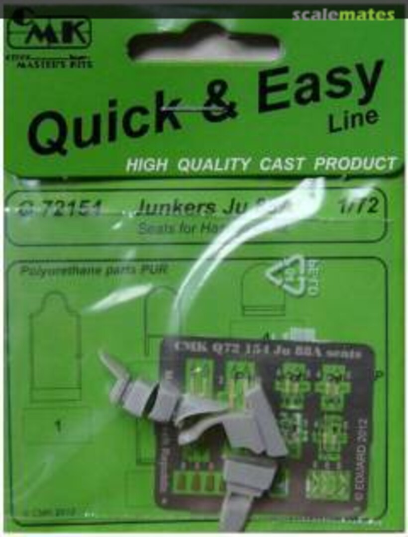 Boxart Junkers Ju 88A Seats Q72154 CMK Boxart Junkers Ju 88A Seats Q72154 CMK