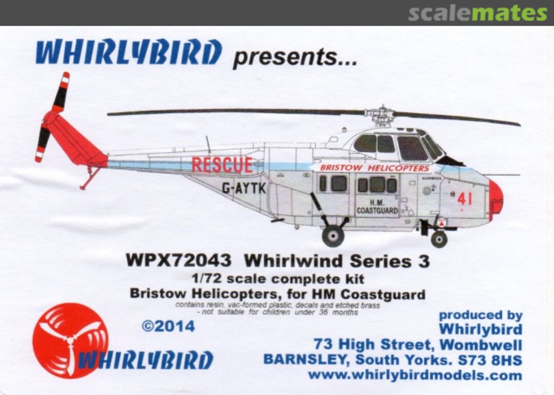 Boxart Westland Whirlwind Series 3 WPX72043 Whirlybird