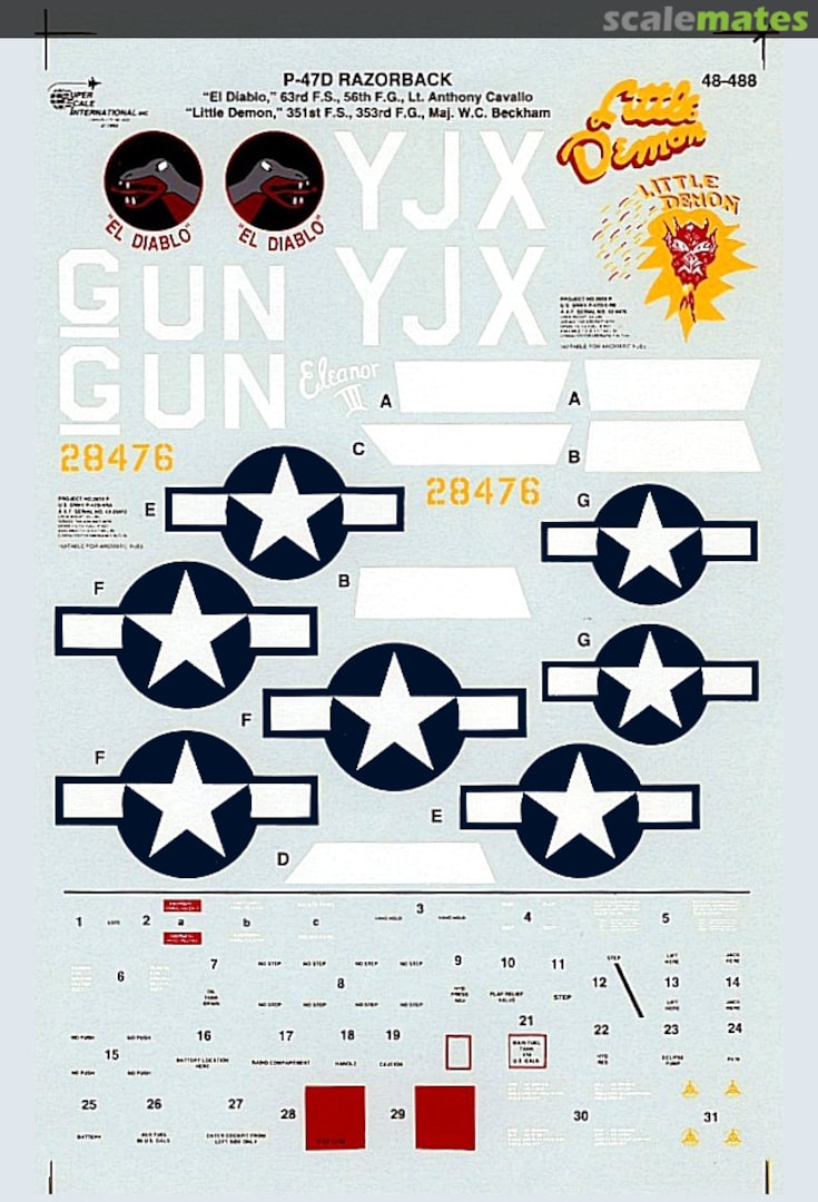 Boxart P-47D Razorbacks 48-488 SuperScale International Boxart P-47D Razorbacks 48-488 SuperScale International