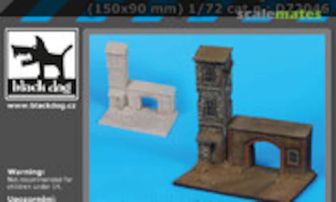 1:72 House with gate base (Black Dog D72046) D72046