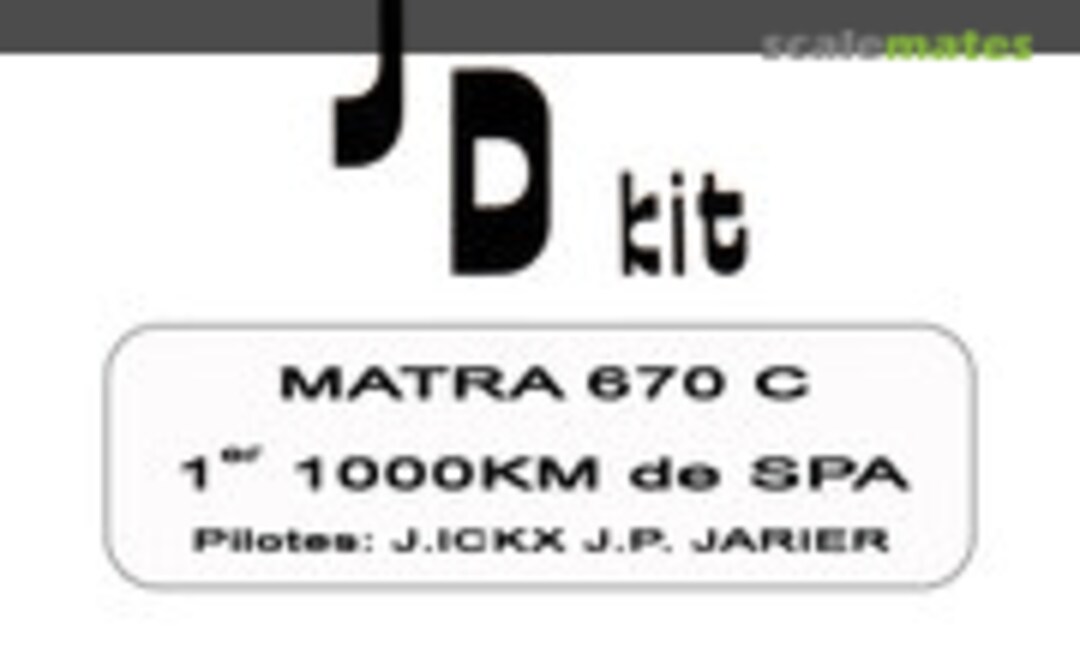 1:43 Matra MS670C (JD Kit )