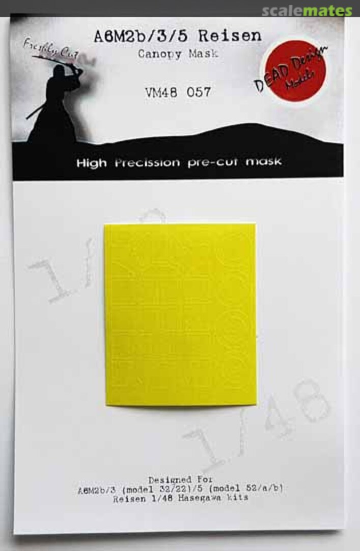 Boxart Mitsubishi A6M2b/3/5 Reisen canopy paint mask VM48057 DEAD Design Models Boxart Mitsubishi A6M2b/3/5 Reisen canopy paint mask VM48057 DEAD Design Models