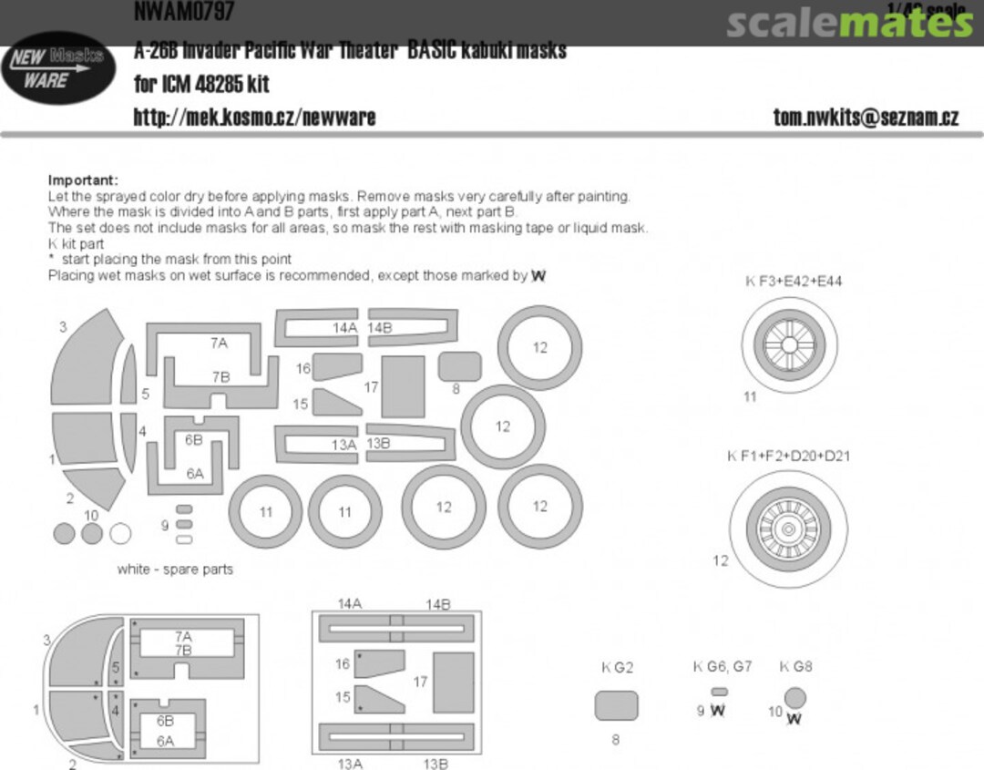 Boxart A-26B Invader Pacific War Theater BASIC kabuki masks NWAM0797 New Ware Boxart A-26B Invader Pacific War Theater BASIC kabuki masks NWAM0797 New Ware