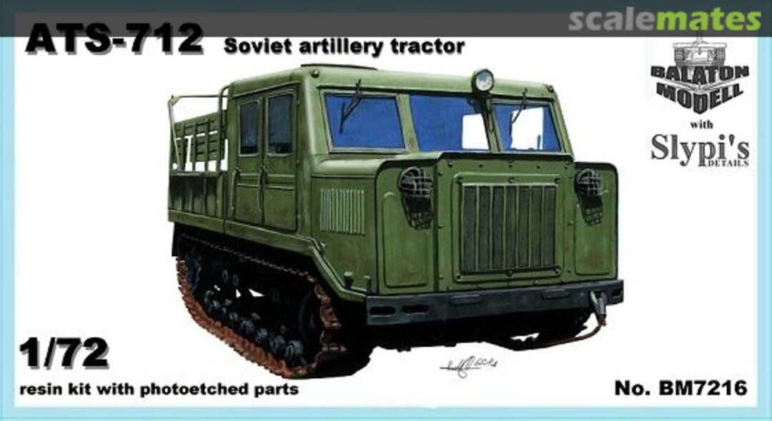 Boxart ATS-712 Soviet artillery tractor BM7216 Balaton Modell Boxart ATS-712 Soviet artillery tractor BM7216 Balaton Modell
