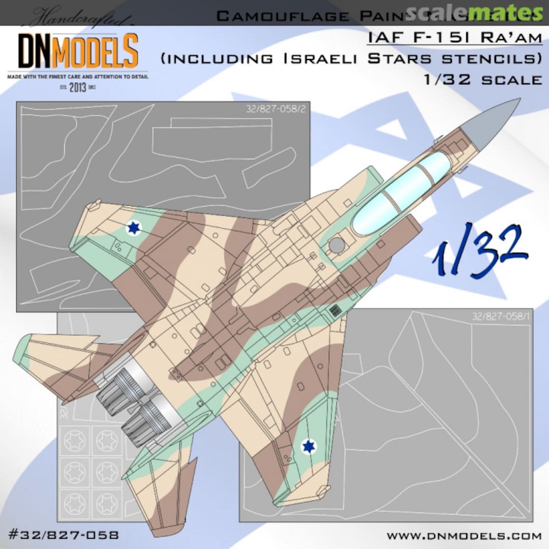 Boxart F-15I Ra’am Camouflage Paint Mask Set + Israeli Stars Stencils 32/827-058 DN Models Boxart F-15I Ra’am Camouflage Paint Mask Set + Israeli Stars Stencils 32/827-058 DN Models