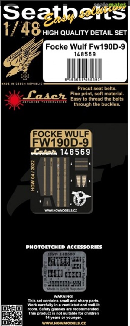 Boxart Focke Wulf Fw190D-9 - Seatbelts 148569 HGW Models