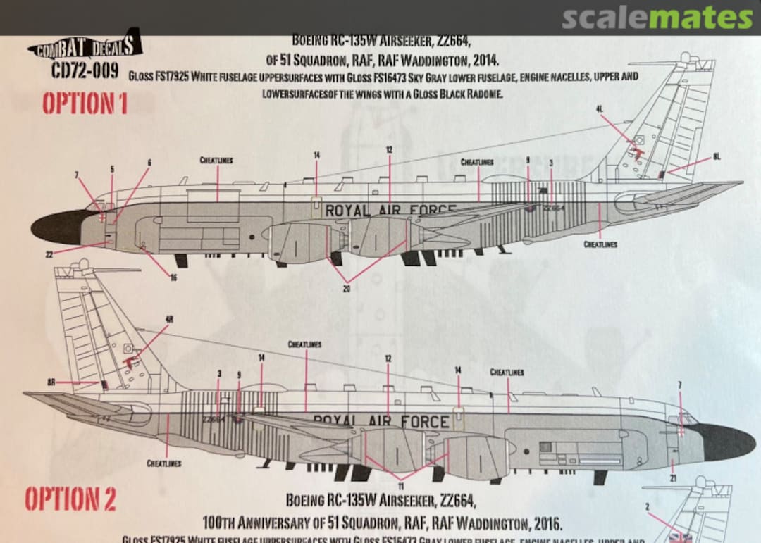 Boxart Boeing RC-135W Airseeker ZZ664 CD72-009 Combat Decals Boxart Boeing RC-135W Airseeker ZZ664 CD72-009 Combat Decals