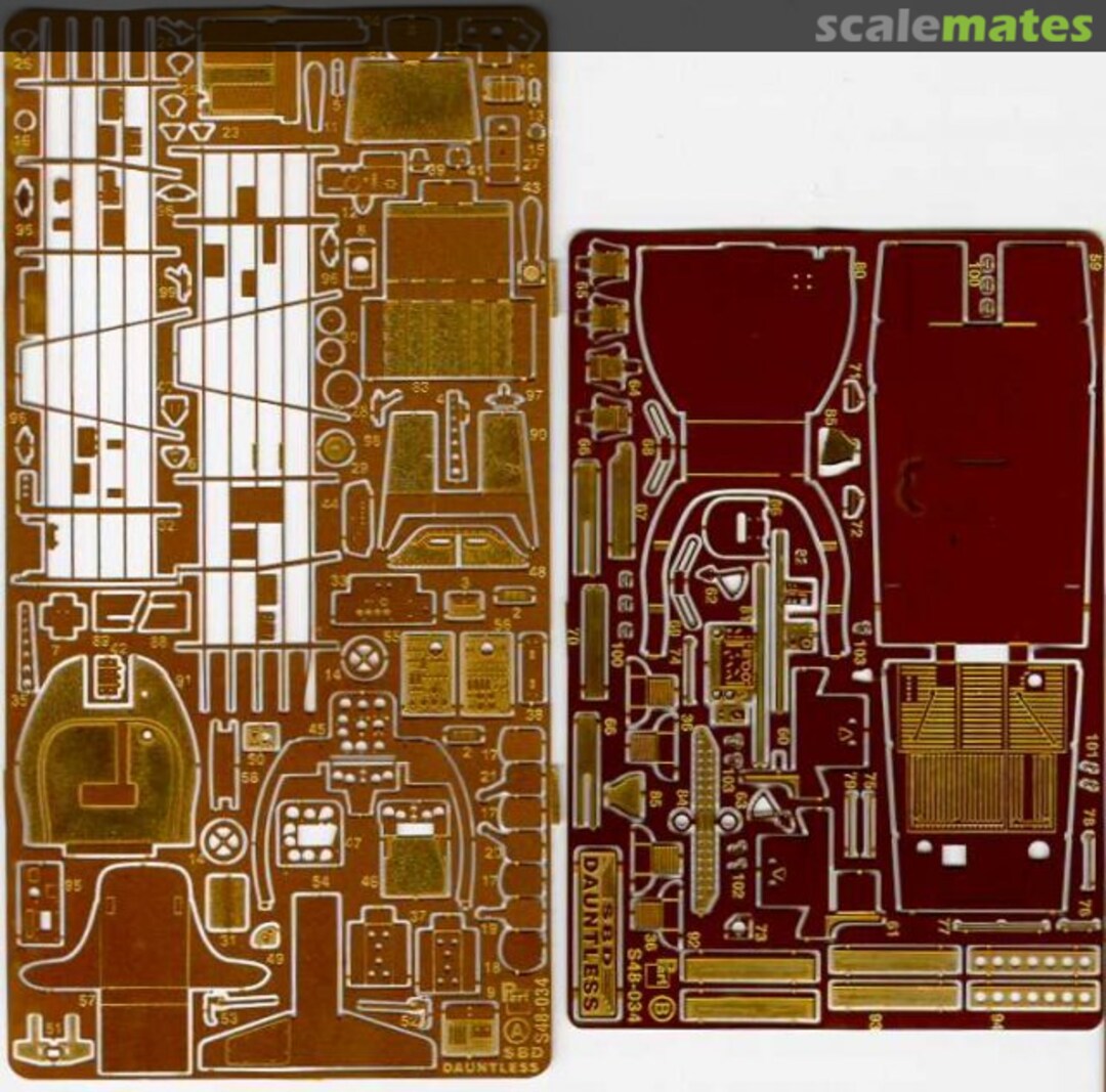 Boxart SBD 3/5 Dauntless-interior S48-034 Part Boxart SBD 3/5 Dauntless-interior S48-034 Part