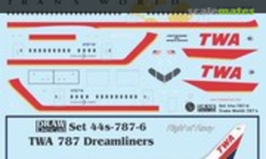 1:144 TWA 787 Dreamliner (Draw Decal 44-787-6) 44-787-6
