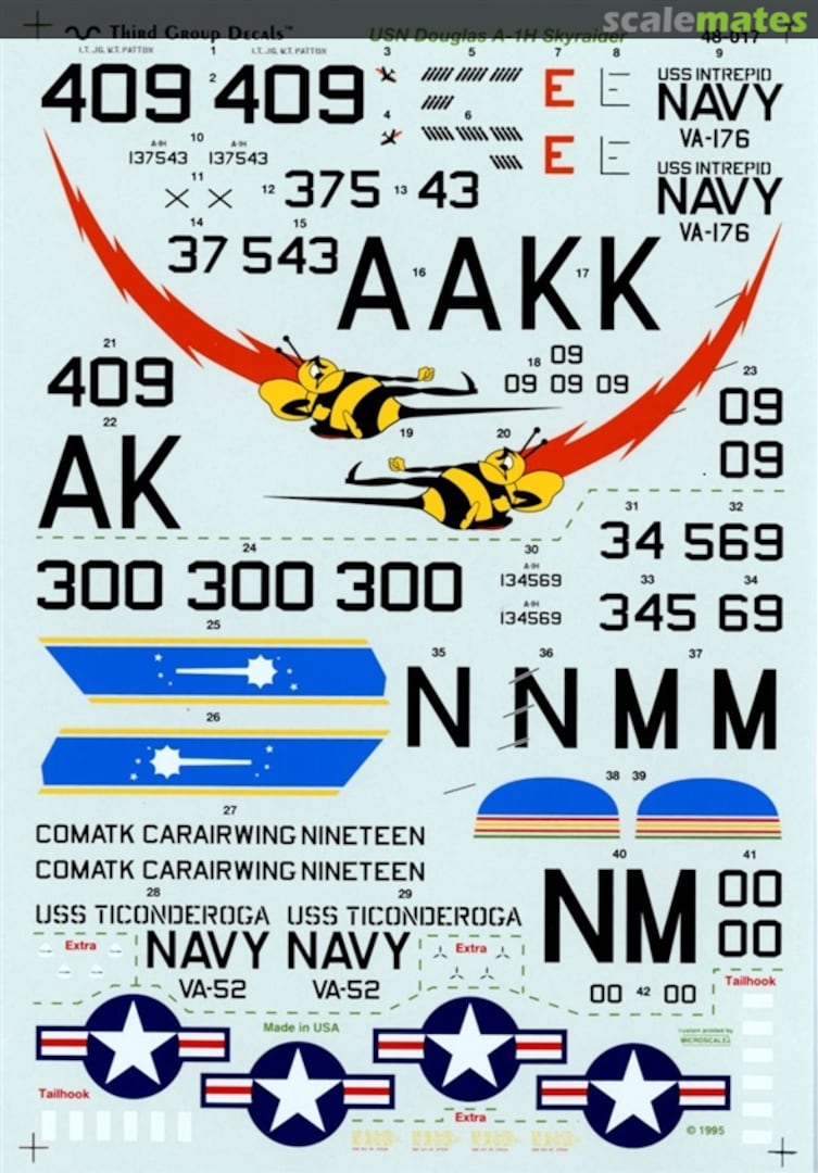 Boxart Douglas A-1H Skyraider 48-017 Third Group Decals Boxart Douglas A-1H Skyraider 48-017 Third Group Decals