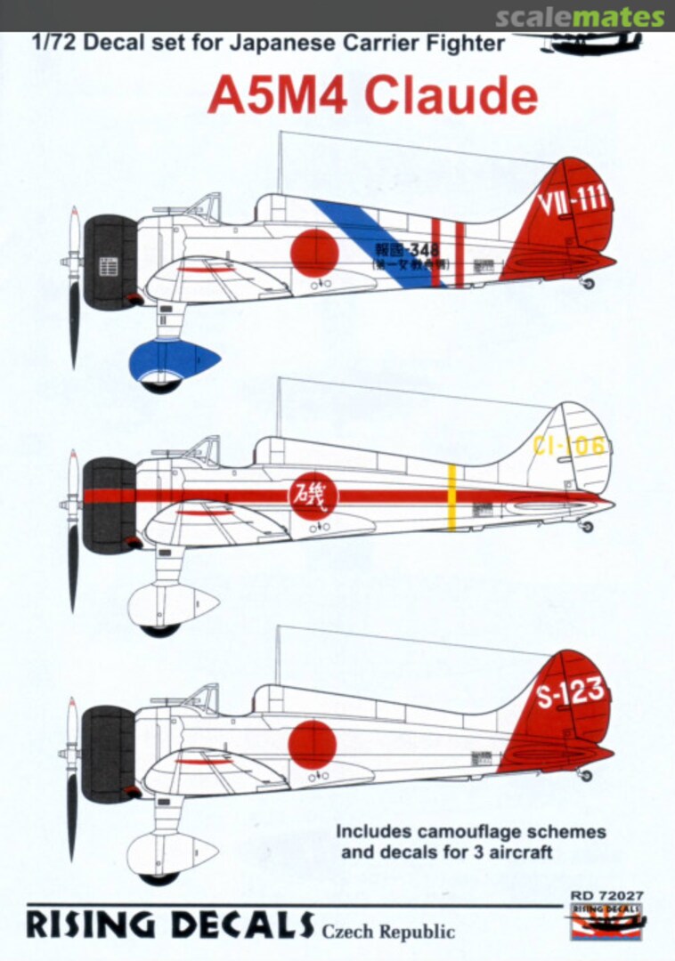 Boxart A5M4 Claude 72027 Rising Decals