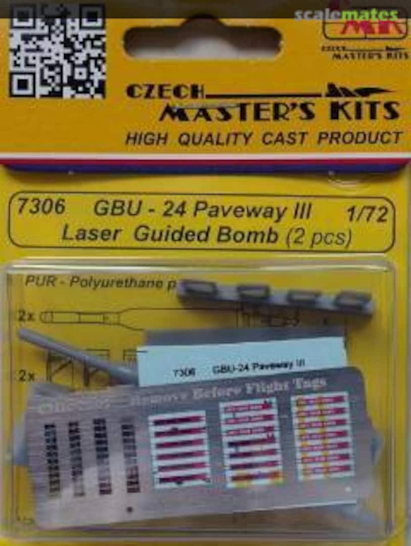 Boxart GBU-24 Paveway III Laser Guided Bomb (2 pcs) 7306 CMK Boxart GBU-24 Paveway III Laser Guided Bomb (2 pcs) 7306 CMK