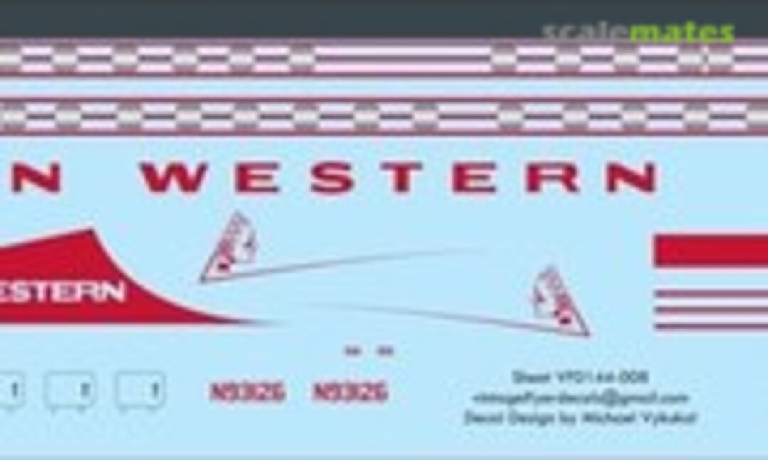 1:72 DC-6B Western (Final) (Vintage Flyer Decals VFD072-008) VFD072-008