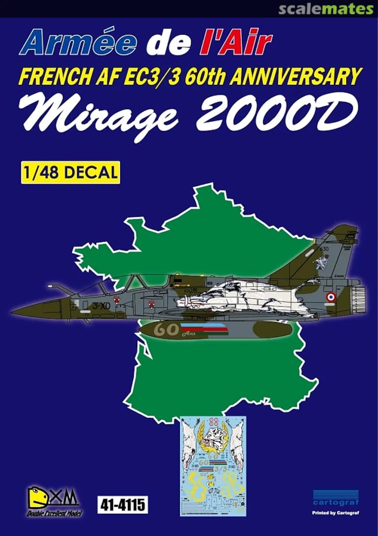Boxart Mirage 2000 D 41-4115 Double Xcellent Model Boxart Mirage 2000 D 41-4115 Double Xcellent Model