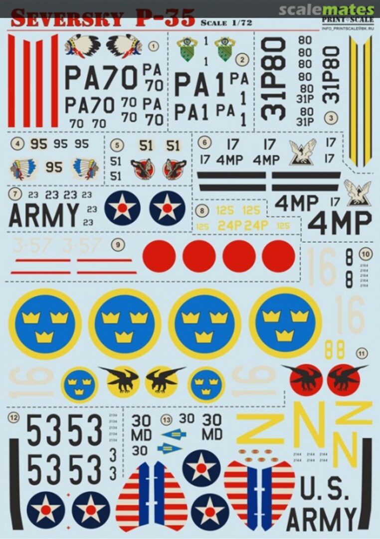 Boxart Seversky P-35 72-148 Print Scale Boxart Seversky P-35 72-148 Print Scale
