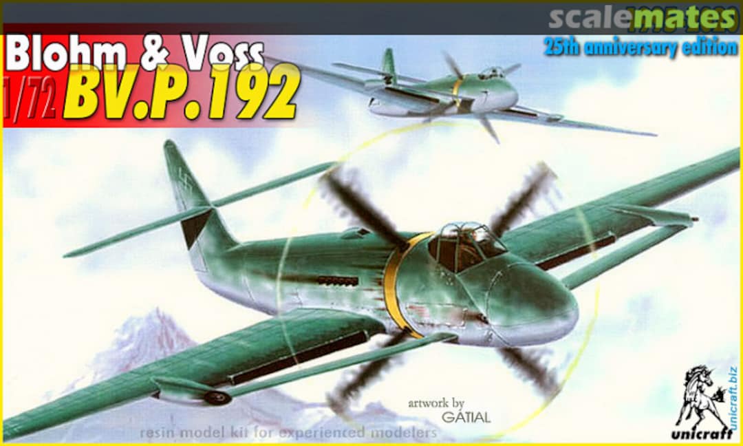 Boxart Blohm & Voss BV.P.192 Unicraft Models Boxart Blohm & Voss BV.P.192 Unicraft Models