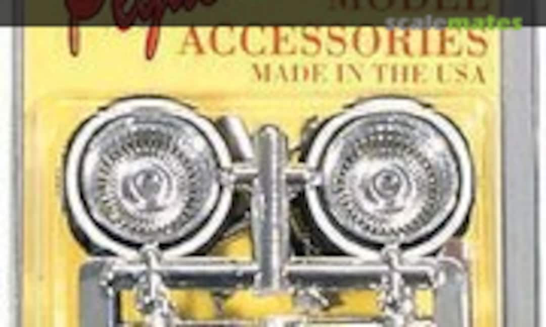 1:24 Chrome "D" Style Wire Rims with Tires (Pegasus Model Products 1003) 1003