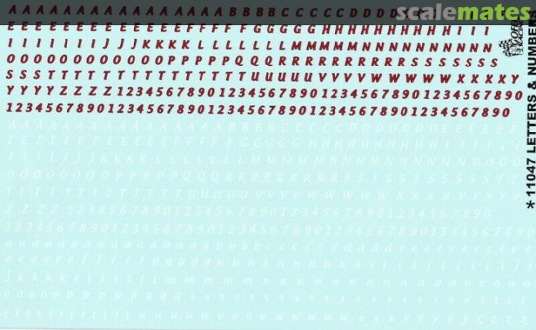 Boxart Letters & Numbers (Red & White) 11047 Gofer Racing