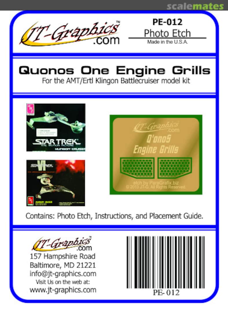Boxart Quonos One Engine Grills PE-012 JT-Graphics Boxart Quonos One Engine Grills PE-012 JT-Graphics