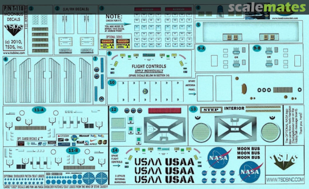 Contents The Moonbus Decal Set T-118 TSDS Contents The Moonbus Decal Set T-118 TSDS