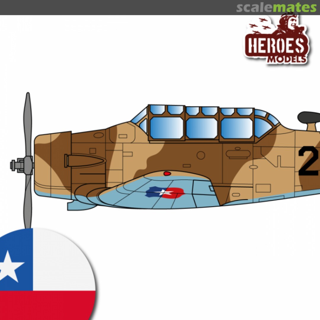 Boxart T-6G Texan | 1° Grupo FACH HM-OS14443 Heroes Models Boxart T-6G Texan | 1° Grupo FACH HM-OS14443 Heroes Models
